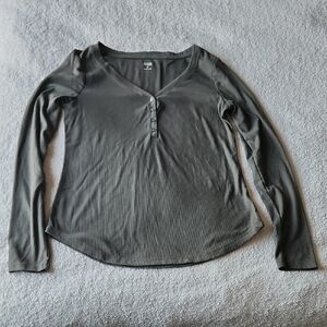 NWOT ana Olive Green Henley Size Small